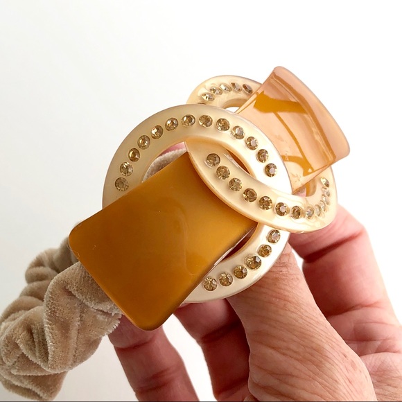 Rhinestone Embellished Acrylic Scrunchie - Picture 11 of 14